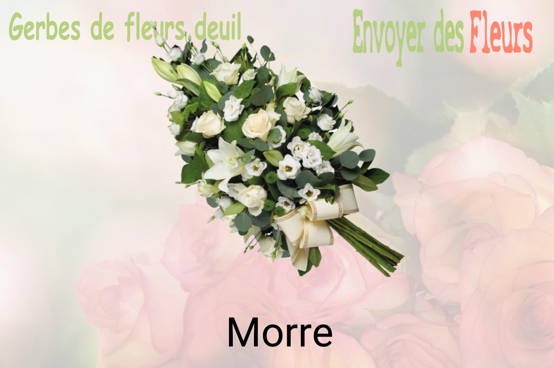 Gerbe de fleurs de deuil livrée à Morre